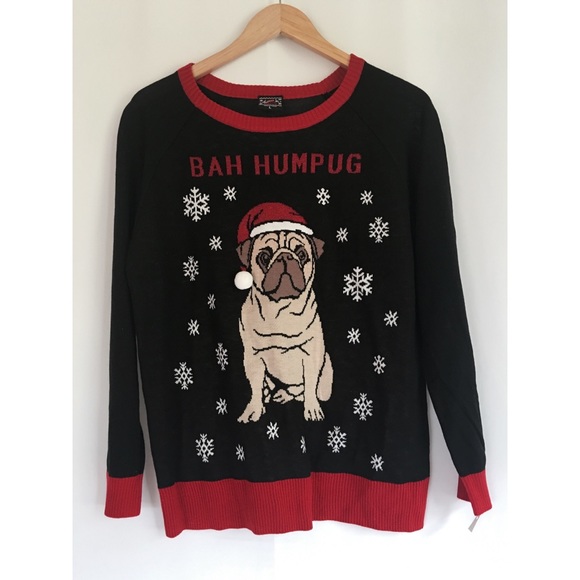 Well Worn Bah Humpug Ugly Christmas Sweater - Picture 2 of 3